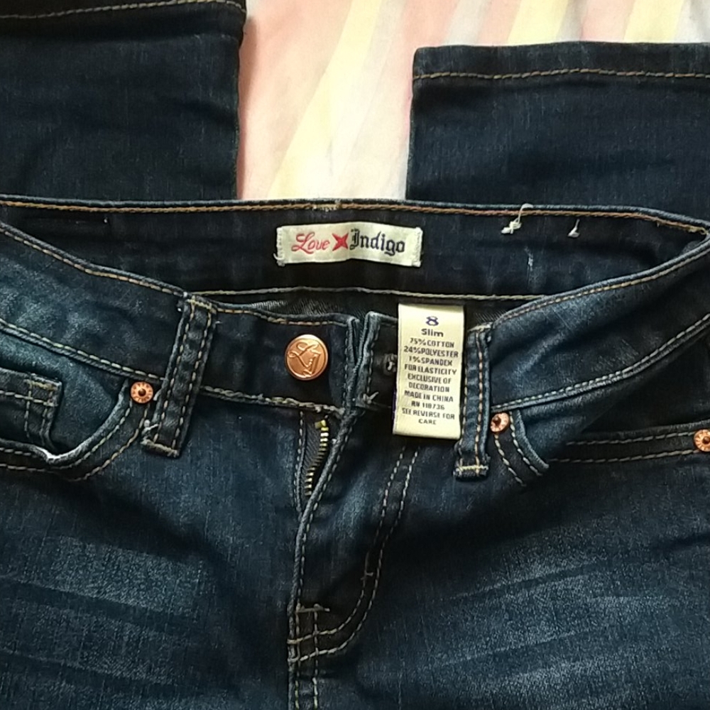Love Indigo girls jeans size 8 slim